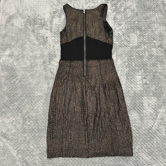Express Y2K Dress Womens S Size 0 Mesh See Through V Neck Black Gold Whimsygoth - Picture 2 of 12